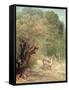 The Hunted Roe-Deer on the Alert, Spring, 1867-Gustave Courbet-Framed Stretched Canvas