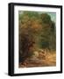 The Hunted Roe Deer on the Alert-Gustave Courbet-Framed Giclee Print