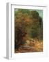 The Hunted Roe Deer on the Alert-Gustave Courbet-Framed Giclee Print