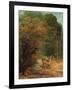 The Hunted Roe Deer on the Alert-Gustave Courbet-Framed Giclee Print