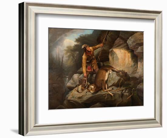 The Hunter's Dilemma, 1851-Arthur Fitzwilliam Tait-Framed Giclee Print