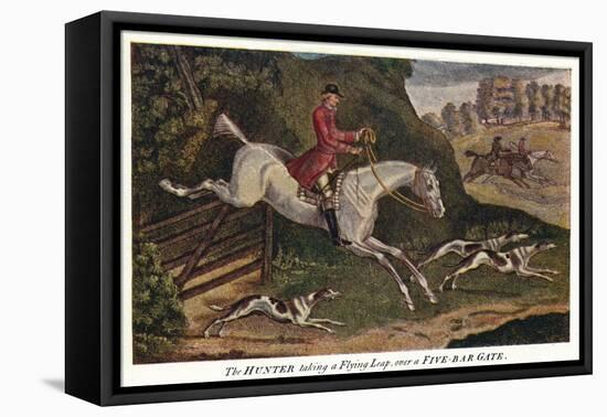 'The HUNTER taking a Flying Leap, over a Five-Bar Gate', c1740, (1922)-James Seymour-Framed Stretched Canvas