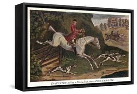 'The HUNTER taking a Flying Leap, over a Five-Bar Gate', c1740, (1922)-James Seymour-Framed Stretched Canvas