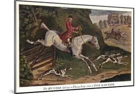 'The HUNTER taking a Flying Leap, over a Five-Bar Gate', c1740, (1922)-James Seymour-Mounted Giclee Print