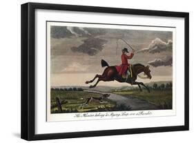 'The Hunter Taking A Flying Leap Over A Rivulet', c1740, (1922)-James Seymour-Framed Giclee Print