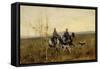 The Hunters, 1881-Franz Roubaud-Framed Stretched Canvas