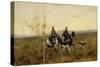 The Hunters, 1881-Franz Roubaud-Stretched Canvas