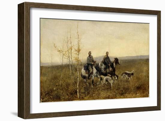 The Hunters, 1881-Franz Roubaud-Framed Giclee Print