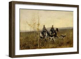 The Hunters, 1881-Franz Roubaud-Framed Giclee Print