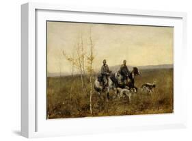 The Hunters, 1881-Franz Roubaud-Framed Giclee Print