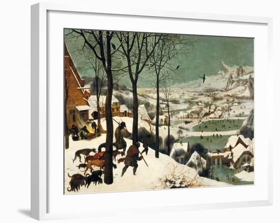 The Hunters in the Snow-Pieter Bruegel the Elder-Framed Giclee Print