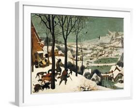 The Hunters in the Snow-Pieter Bruegel the Elder-Framed Giclee Print