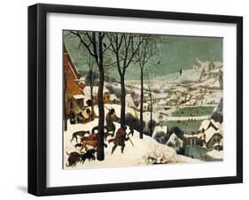 The Hunters in the Snow-Pieter Bruegel the Elder-Framed Giclee Print