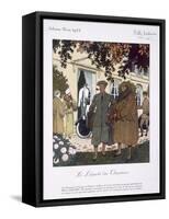 The Hunters on their Way, Illustration from 'La Belle Jardinere' Autumn 1922-null-Framed Stretched Canvas