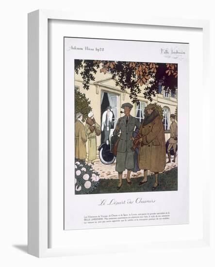 The Hunters on their Way, Illustration from 'La Belle Jardinere' Autumn 1922-null-Framed Giclee Print