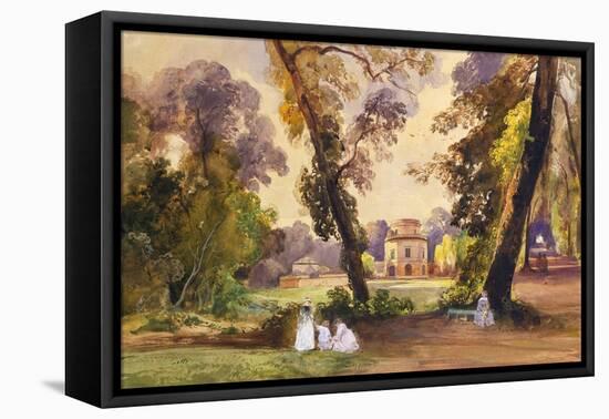 The Hunting Lodge in the Park of Caserta-Giacinto Gigante-Framed Stretched Canvas