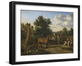 The Hunting Party, 1669-Adriaen van de Velde-Framed Giclee Print