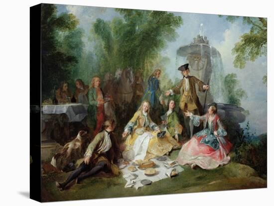 The Hunting Party Meal, circa 1737-Nicolas Lancret-Stretched Canvas
