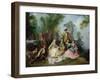 The Hunting Party Meal, circa 1737-Nicolas Lancret-Framed Giclee Print