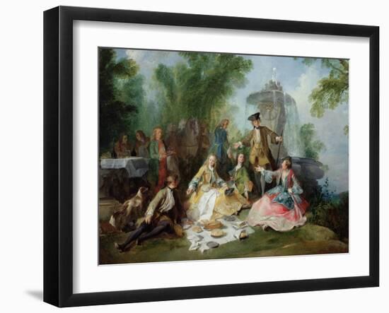 The Hunting Party Meal, circa 1737-Nicolas Lancret-Framed Giclee Print