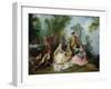 The Hunting Party Meal, circa 1737-Nicolas Lancret-Framed Giclee Print