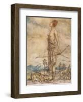 'The Huntress Diane', c1920-Arthur Rackham-Framed Giclee Print