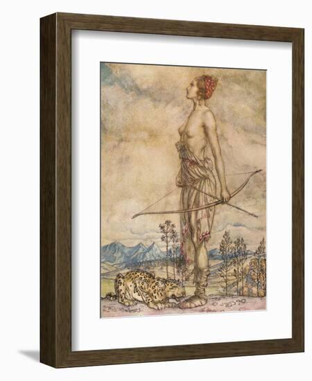 'The Huntress Diane', c1920-Arthur Rackham-Framed Giclee Print