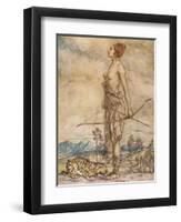 'The Huntress Diane', c1920-Arthur Rackham-Framed Giclee Print