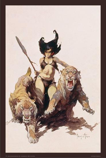 The Huntress-Frank Frazetta-Lamina Framed Poster