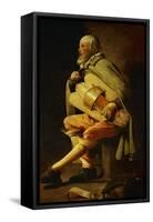 The Hurdy-Gurdy Player, circa 1638-1630-Georges de La Tour-Framed Stretched Canvas