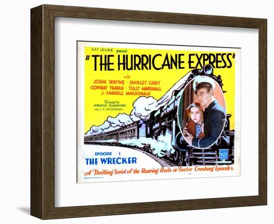 The Hurricane Express, Shirley Grey, John Wayne, 1932-null-Framed Art Print