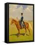 The Hussar (Private of the Hussars: A German Hussar) 1892-93 (Oil on Canvas)-Frederic Remington-Framed Stretched Canvas