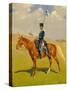 The Hussar (Private of the Hussars: A German Hussar) 1892-93 (Oil on Canvas)-Frederic Remington-Stretched Canvas