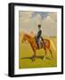 The Hussar (Private of the Hussars: A German Hussar) 1892-93 (Oil on Canvas)-Frederic Remington-Framed Giclee Print