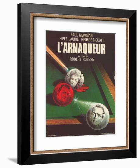 The Hustler, French Movie Poster, 1961-null-Framed Art Print