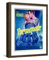 The Hustler, French Movie Poster, 1961-null-Framed Art Print