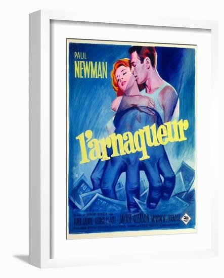 The Hustler, French Movie Poster, 1961-null-Framed Art Print