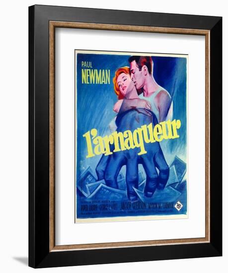 The Hustler, French Movie Poster, 1961-null-Framed Art Print