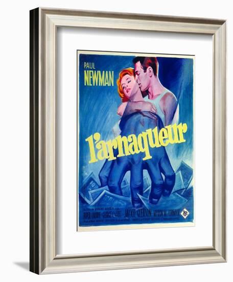 The Hustler, French Movie Poster, 1961-null-Framed Art Print