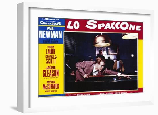 The Hustler, Italian Movie Poster, 1961-null-Framed Art Print