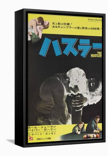 The Hustler, Japanese Movie Poster, 1961-null-Framed Stretched Canvas