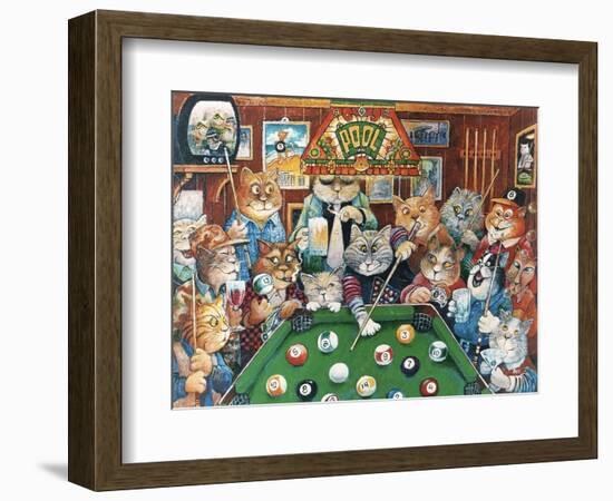 The Hustler (Pool Cats)-Bill Bell-Framed Giclee Print