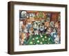 The Hustler (Pool Cats)-Bill Bell-Framed Giclee Print