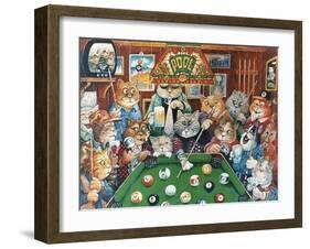 The Hustler (Pool Cats)-Bill Bell-Framed Giclee Print
