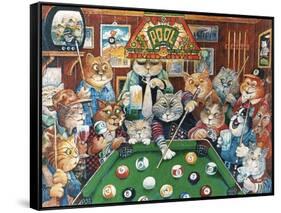 The Hustler (Pool Cats)-Bill Bell-Framed Stretched Canvas