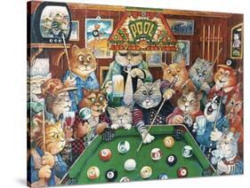 The Hustler (Pool Cats)-Bill Bell-Stretched Canvas