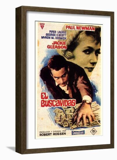 The Hustler, Spanish Movie Poster, 1961-null-Framed Art Print