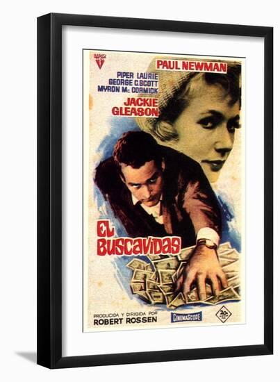 The Hustler, Spanish Movie Poster, 1961-null-Framed Art Print