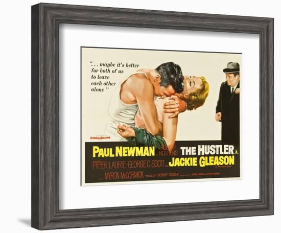 The Hustler, UK Movie Poster, 1961-null-Framed Art Print