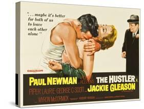 The Hustler, UK Movie Poster, 1961-null-Stretched Canvas